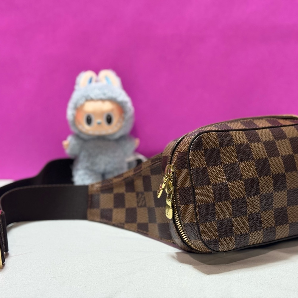 Louis Vuitton Bag with Red Lining and Gold Accents